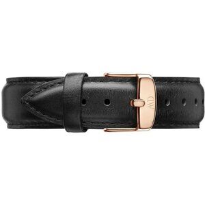 Classic Sheffield Italian Leather Watch Band Black